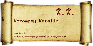 Korompay Katalin névjegykártya